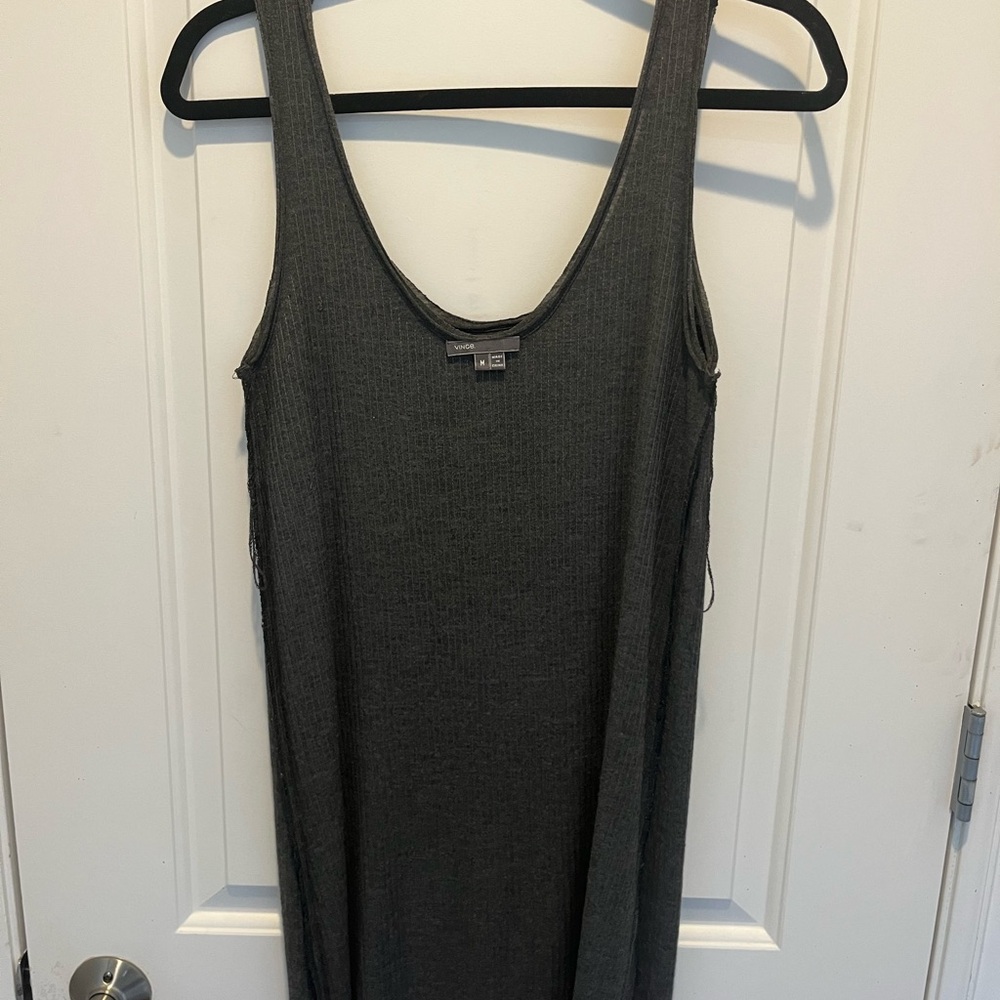 Vince Shimmering Sequin Mini Dress - Dark Gray - Picture 9 of 12